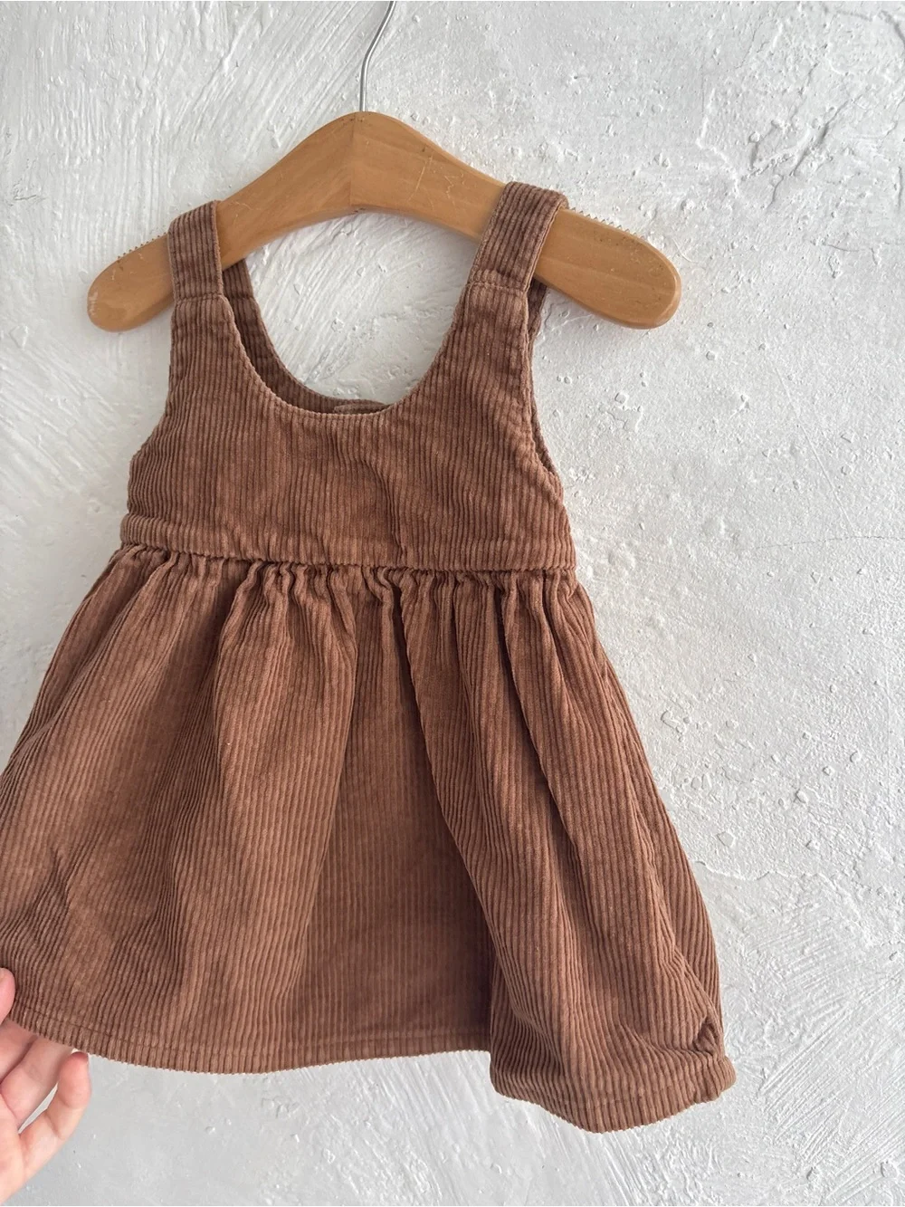 Carters 100% cotton corduroy style brown dress